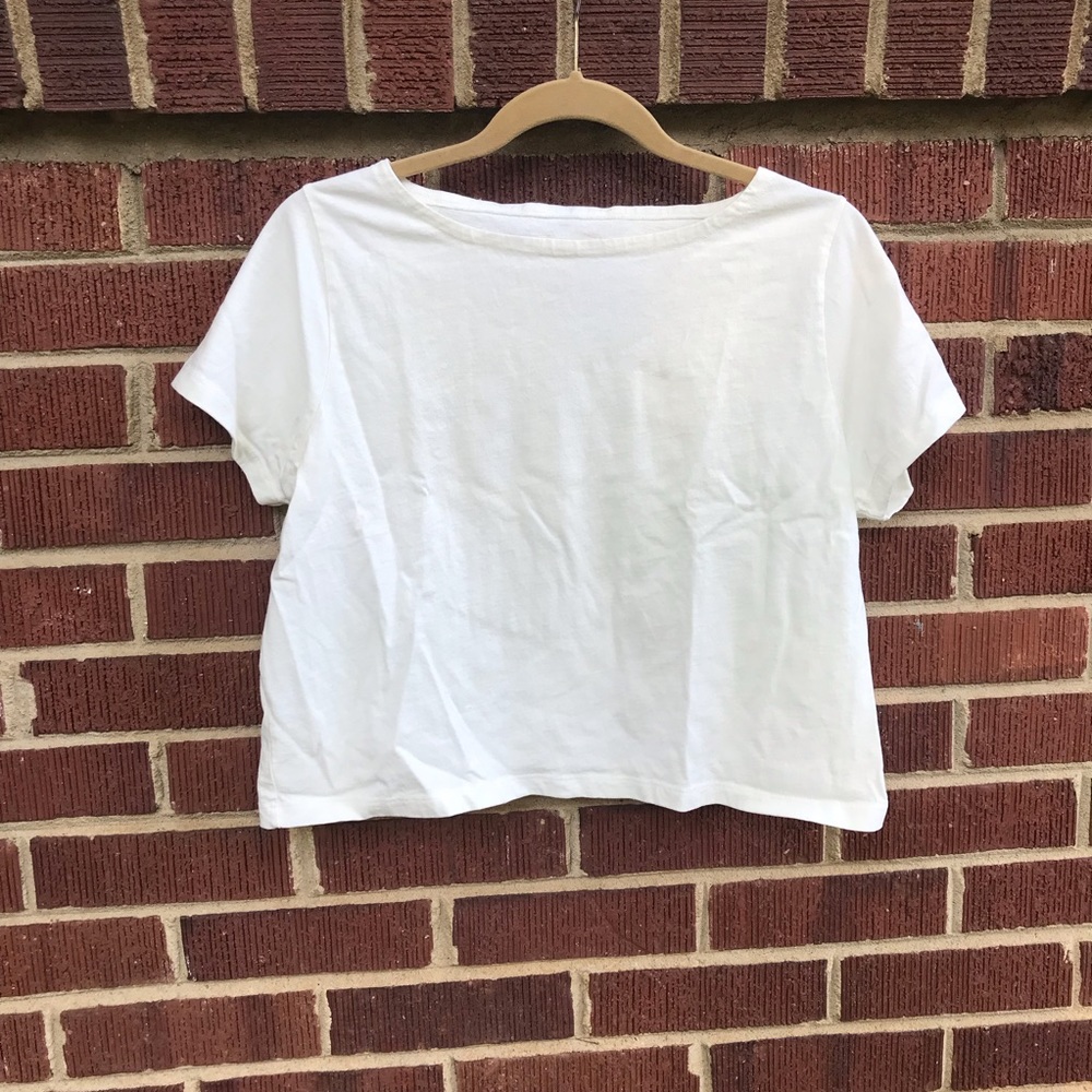 Madewell boatneck cream tee